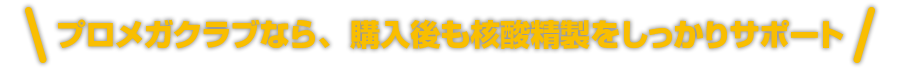 プロメガクラブなら、購入後も核酸精製をしっかりサポート