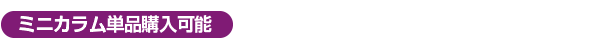 ミニカラム単品購入可能